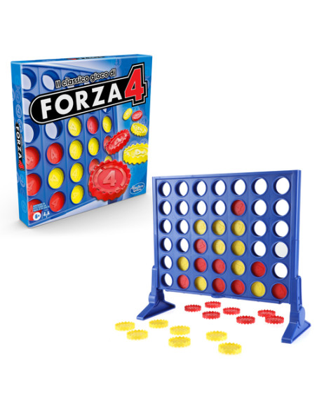 Hasbro Gaming Forza 4, gioco da tavolo per bambini e bambine, gioco di strategia, per 2 giocatori, dai 6 anni in su