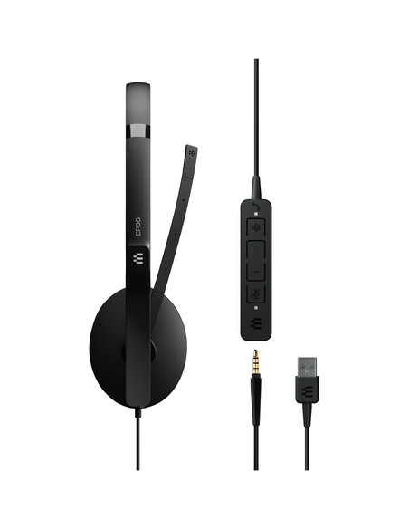 EPOS ADAPT 165T USB II Auricolare Cablato A Padiglione Ufficio USB tipo A Nero