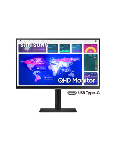 Samsung S60UA Monitor PC 61 cm (24") 2560 x 1440 Pixel Quad HD LCD Nero