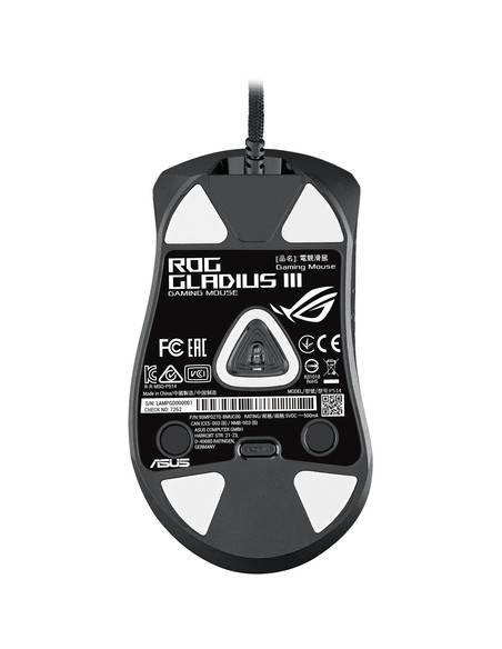 ASUS ROG Gladius III mouse Gaming Mano destra USB tipo A Ottico 19000 DPI