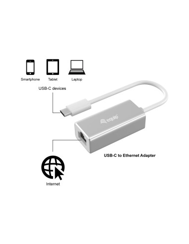 Equip Adattatore di rete da USB-C a RJ45 Gigabit