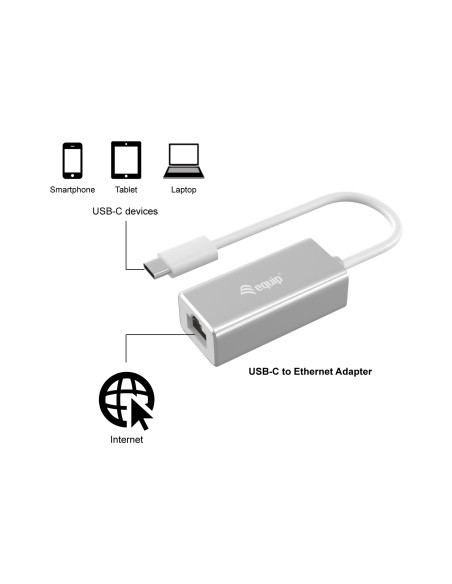 Equip Adattatore di rete da USB-C a RJ45 Gigabit