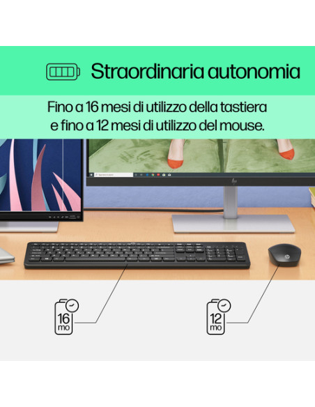 HP Combo tastiera e mouse wireless 230