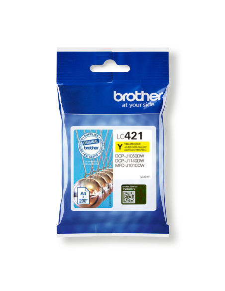 Brother LC421Y cartuccia d'inchiostro 1 pz Originale Giallo
