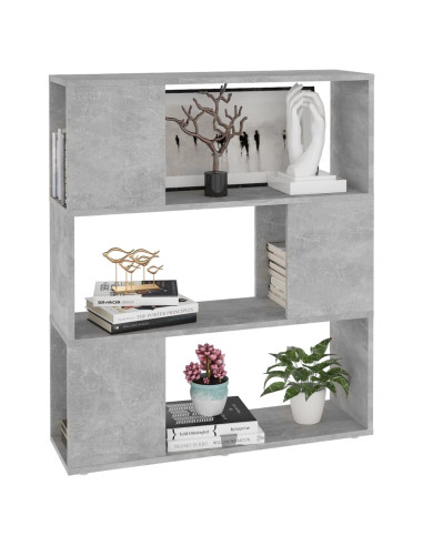 Libreria/Divisorio Grigio Cemento 80x24x94 cm in Truciolato