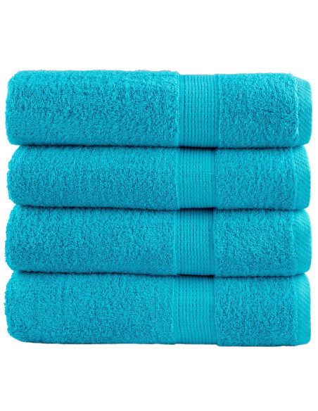 Asciugamani Doccia 4 pz Turchesi 70x140 cm 600 g/m² 100% Cotone