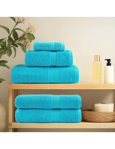 Asciugamani Doccia 4 pz Turchesi 70x140 cm 600 g/m² 100% Cotone
