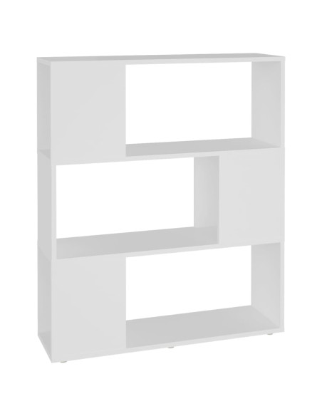 Libreria/Divisorio Bianco 80x24x94 cm in Legno Multistrato