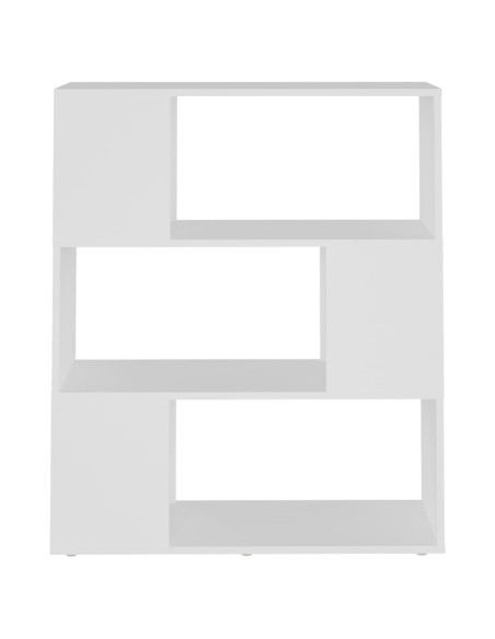 Libreria/Divisorio Bianco 80x24x94 cm in Legno Multistrato