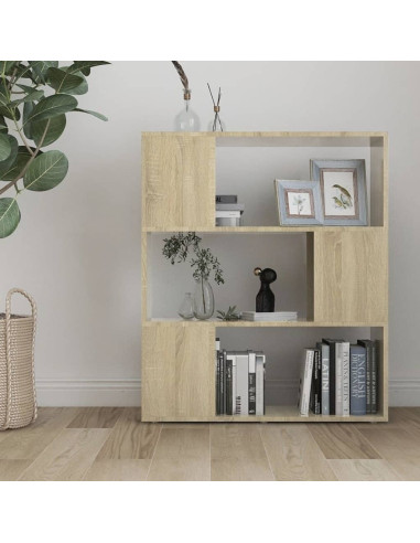 Libreria/Divisorio Rovere Sonoma 80x24x94 cm in Truciolato