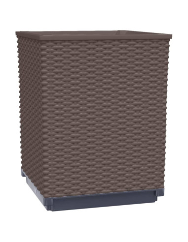 Fioriere 2 pz Marroni 30x30x37 cm in Polipropilene