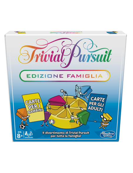 Hasbro Gaming Trivial Pursuit Edizione Famiglia, gioco da tavolo per famiglie, sfida trivial, dagli 8 anni in su, per 2 o più g