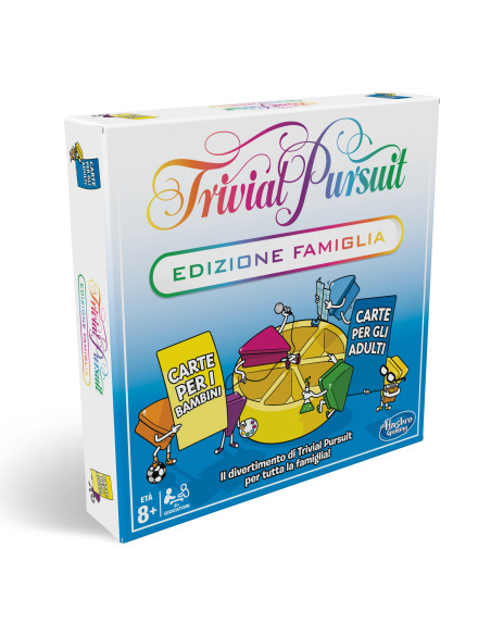 Hasbro Gaming Trivial Pursuit Edizione Famiglia, gioco da tavolo per famiglie, sfida trivial, dagli 8 anni in su, per 2 o più g