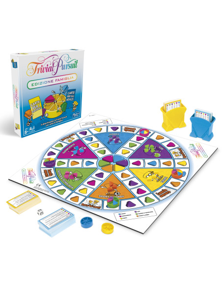 Hasbro Gaming Trivial Pursuit Edizione Famiglia, gioco da tavolo per famiglie, sfida trivial, dagli 8 anni in su, per 2 o più g