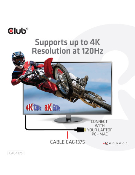 CLUB3D CAC-1375 cavo HDMI 5 m HDMI tipo A (Standard) Nero