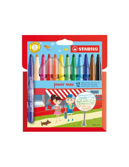 STABILO Power Max marcatore Vivido Multicolore 12 pz