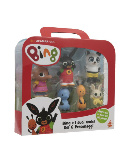 Bing Set 6 Mini Personaggi, Adatto per le Mani dei più Piccoli