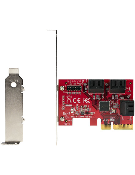 StarTech.com Scheda PCI Express 3.0 a SATA - Scheda di Espansione PCIe SATA a 6 porte - 6 Gbps - Staffa a Profilo Basso - Connet