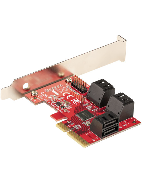 StarTech.com Scheda PCI Express 3.0 a SATA - Scheda di Espansione PCIe SATA a 6 porte - 6 Gbps - Staffa a Profilo Basso - Connet