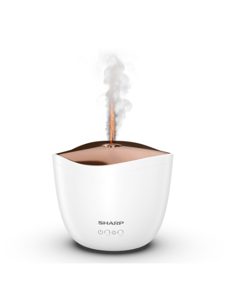 Sharp DF-A1E-W diffusore di aromi Cisterna Plastica Oro, Bianco