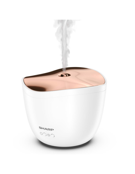 Sharp DF-A1E-W diffusore di aromi Cisterna Plastica Oro, Bianco