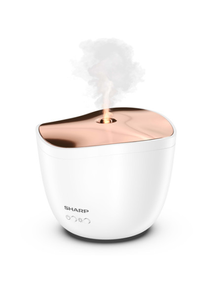 Sharp DF-A1E-W diffusore di aromi Cisterna Plastica Oro, Bianco