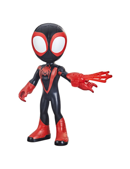 Marvel Spidey e I Suoi Fantastici Amici, mega Miles Morales, action figure da 22,5 cm, giocattolo per età prescolare, dai 3 ann