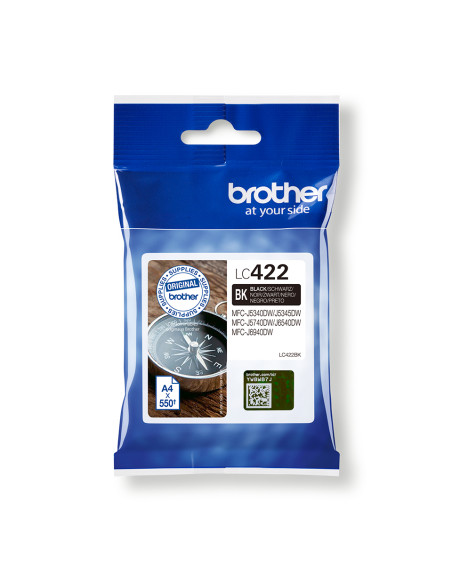 Brother LC422BK cartuccia d'inchiostro 1 pz Originale Nero