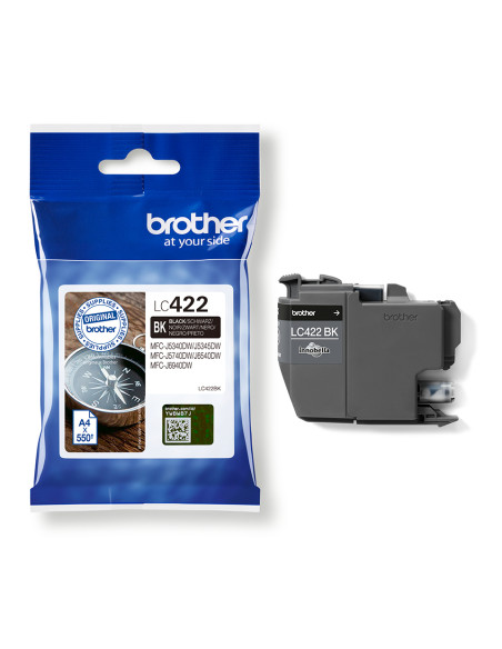 Brother LC422BK cartuccia d'inchiostro 1 pz Originale Nero