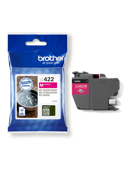 Brother LC422M cartuccia d'inchiostro 1 pz Originale Magenta