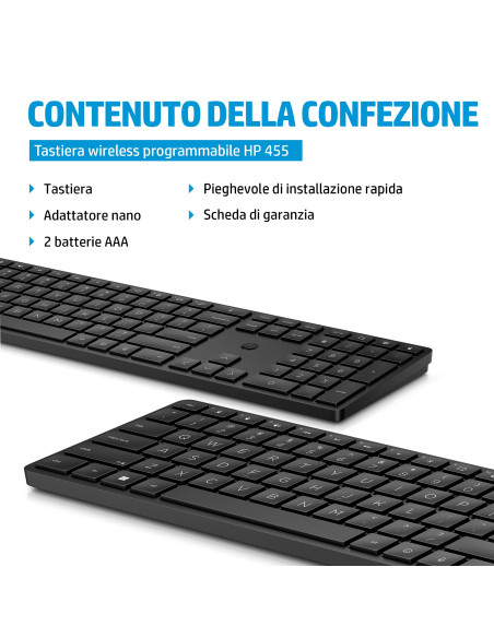 HP Tastiera wireless programmabile 455