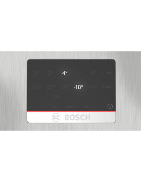 Bosch Serie 4 KGN367LDF Frigorifero combinato da libera installazione 186 x 60 cm Metal look Classe D
