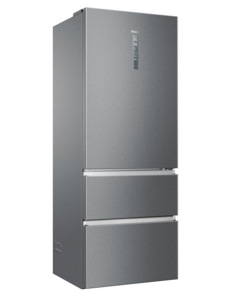 Haier 3D 70 Serie 3 HTOPMNE7193 Libera installazione 450 L Platino, Acciaio inox