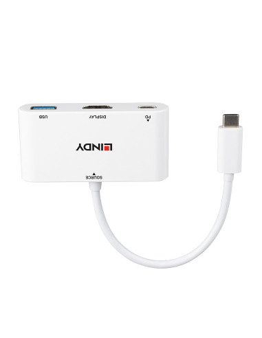 Lindy 43340 adattatore grafico USB 3840 x 2160 Pixel Bianco