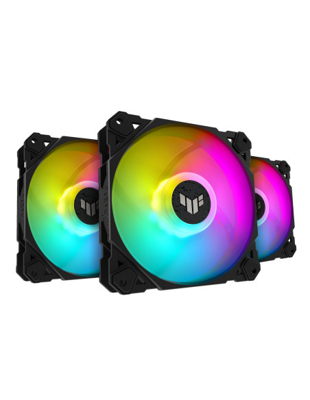 ASUS TUF Gaming TF120 ARGB Fan - Triple Fan Kit with ARGB Controller Case per computer Raffreddatore d'aria 12 cm Nero