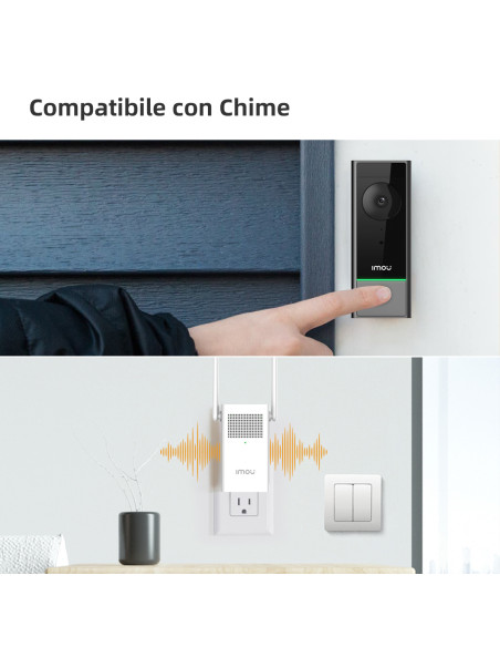 Imou DB60 Kit - Videocampanello da 5Mp a batteria con suoneria da interno supplementare