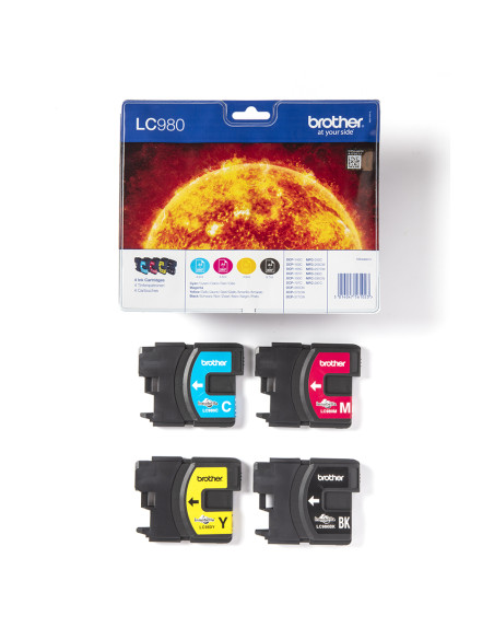 Brother LC980VALBP cartuccia d'inchiostro 4 pz Originale Nero, Ciano, Magenta, Giallo