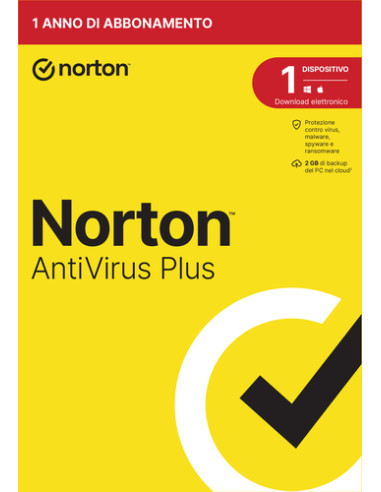 Norton Antivirus Plus 2024 | 1 Dispositivo | Licenza di 1 anno | PC o Mac