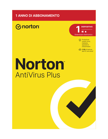 Norton Antivirus Plus 2024 | 1 Dispositivo | Licenza di 1 anno | PC o Mac