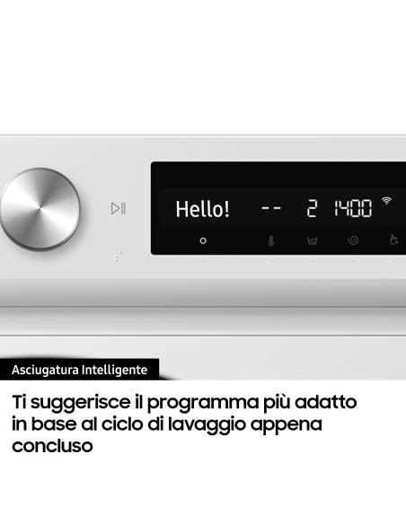 Samsung DV90BB5245AES3 asciugatrice a caricamento frontale Optimal Dry 9 kg Classe A+++, Porta nera + Panel nero