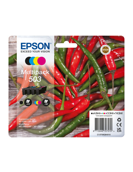 Epson 503 cartuccia d'inchiostro 4 pz Originale Resa standard Nero, Ciano, Magenta, Giallo