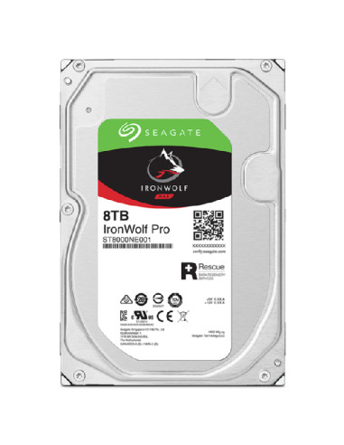 Seagate IronWolf Pro ST8000NT001 disco rigido interno 8 TB 7200 Giri/min 256 MB 3.5" Serial ATA III