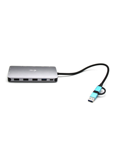 i-tec USB 3.0 USB-C/Thunderbolt 3x Display Metal Nano Dock with LAN + Power Delivery 100 W