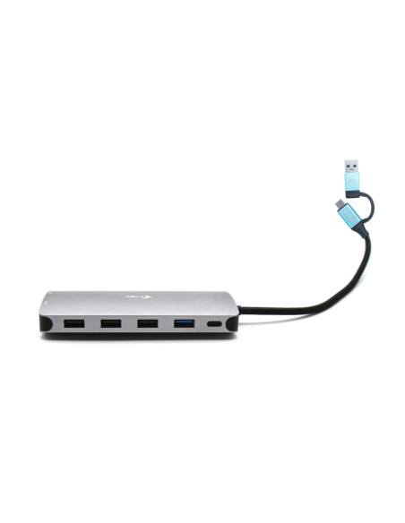 i-tec USB 3.0 USB-C/Thunderbolt 3x Display Metal Nano Dock with LAN + Power Delivery 100 W