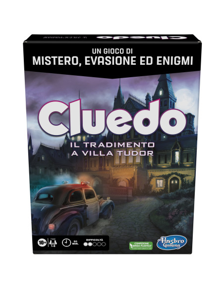 Cluedo Escape - Il Tradimento a Villa Tudor, un gioco di misteri ed enigmi in versione Escape Game, un gioco da tavolo cooperati