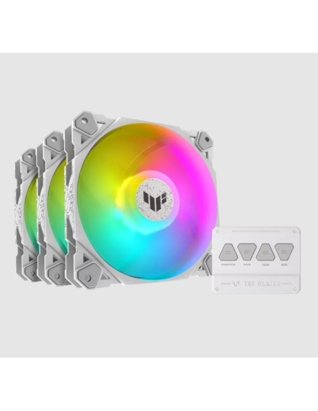 ASUS TUF GAMING TF120 ARGB WHITE EDITION 3IN1 Case per computer Raffreddatore d'aria 12 cm Bianco 3 pz