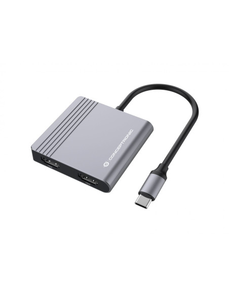 Conceptronic DONN13G replicatore di porte e docking station per laptop Cablato USB 3.2 Gen 1 (3.1 Gen 1) Type-C Grigio