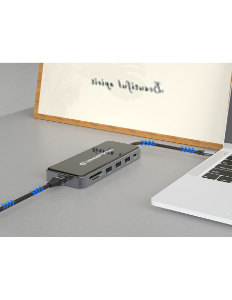 Conceptronic DONN15G replicatore di porte e docking station per laptop Cablato USB 3.2 Gen 1 (3.1 Gen 1) Type-C Grigio