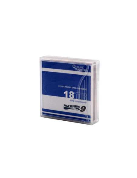 Overland-Tandberg TANDBERG LTO-9 DATA CARTRIDGE 18/45TB UNLABELED WITH CASE 1PCS Nastro dati vuoto 18 TB