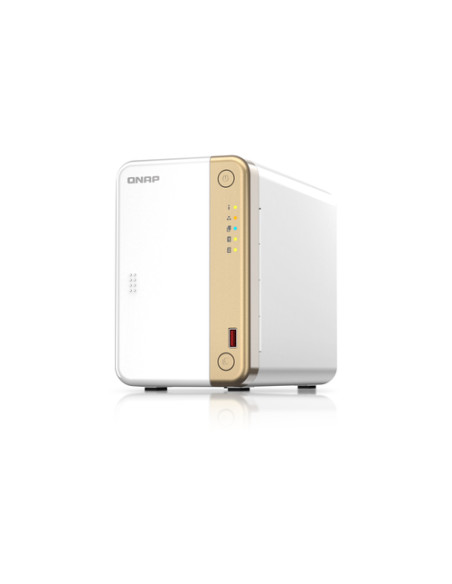 QNAP TS-262 NAS Tower Intel® Celeron® N4505 4 GB 0 TB QNAP QTS Oro, Bianco